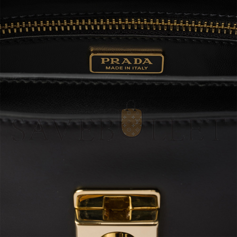 Pra*a soft sound small leather shoulder bag with charms 1bd379 (24*13.5*5cm)